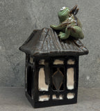 Ceramic Frog Oil Burner, Frog House Lamp, Aromatherapy Decor, Handmade Ceramic Frog House, Cottagecore Gift, Frog Lover Gift