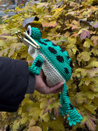 Goblincore Green Frog Bag – Crochet Frog Purse & Crossbody