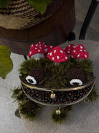 Forest Frog Bag — Goblincore Crochet Toad Purse with Mushrooms & Moss — Cottagecore Crossbody — Handmade Kaeru Frog Bag