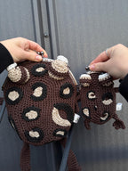 Handmade Leopard Frog Bag – Crochet Purse with Clasp Closure