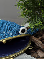 Crochet Frog Bag – Handmade Kawaii Frog Purse – Beaded Crossbody Bag – Czech Glass Beads