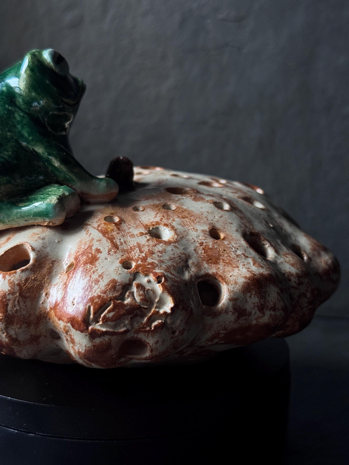 Ceramic Frog Lamp, Frog Night Light, Handmade Pottery Lamp, Cottage Decor, Frog Lover Gift