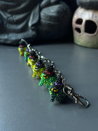 Handmade Beaded Frog Keychain, Cute Frog Charm, Frog Keyring, Gift for Frog Lovers