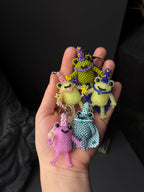 Handmade Beaded Frog Wizard Keychain, Cute Frog Charm, Frog Keyring, Gift for Frog Lovers