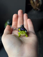 Handmade Beaded Frog Keychain, Cute Frog Charm, Frog Keyring, Gift for Frog Lovers
