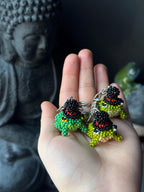 Handmade Beaded Frog Keychain, Cute Frog Charm, Frog Keyring, Gift for Frog Lovers