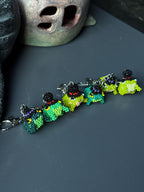 Handmade Beaded Frog Keychain, Cute Frog Charm, Frog Keyring, Gift for Frog Lovers