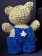 Handmade Plush Frog Toy – Soft Velvet Crochet Frog, Cute Amigurumi Frog Doll