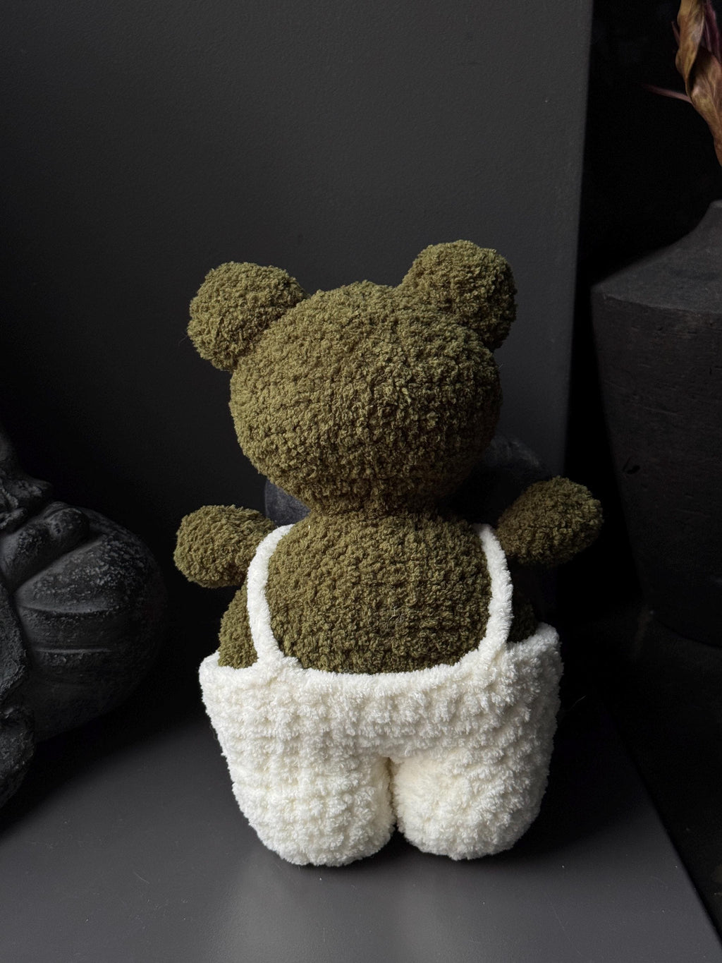 Handmade Plush Frog Toy – Soft Velvet Crochet Frog, Cute Amigurumi Frog Doll