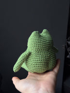 Crochet Frog Plush – Handmade Frog Toy, Soft Amigurumi Frog, Cute Frog Doll, Cozy Frog Decor