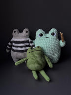 Crochet Frog Plush – Handmade Frog Toy, Soft Amigurumi Frog, Cute Frog Doll, Cozy Frog Decor