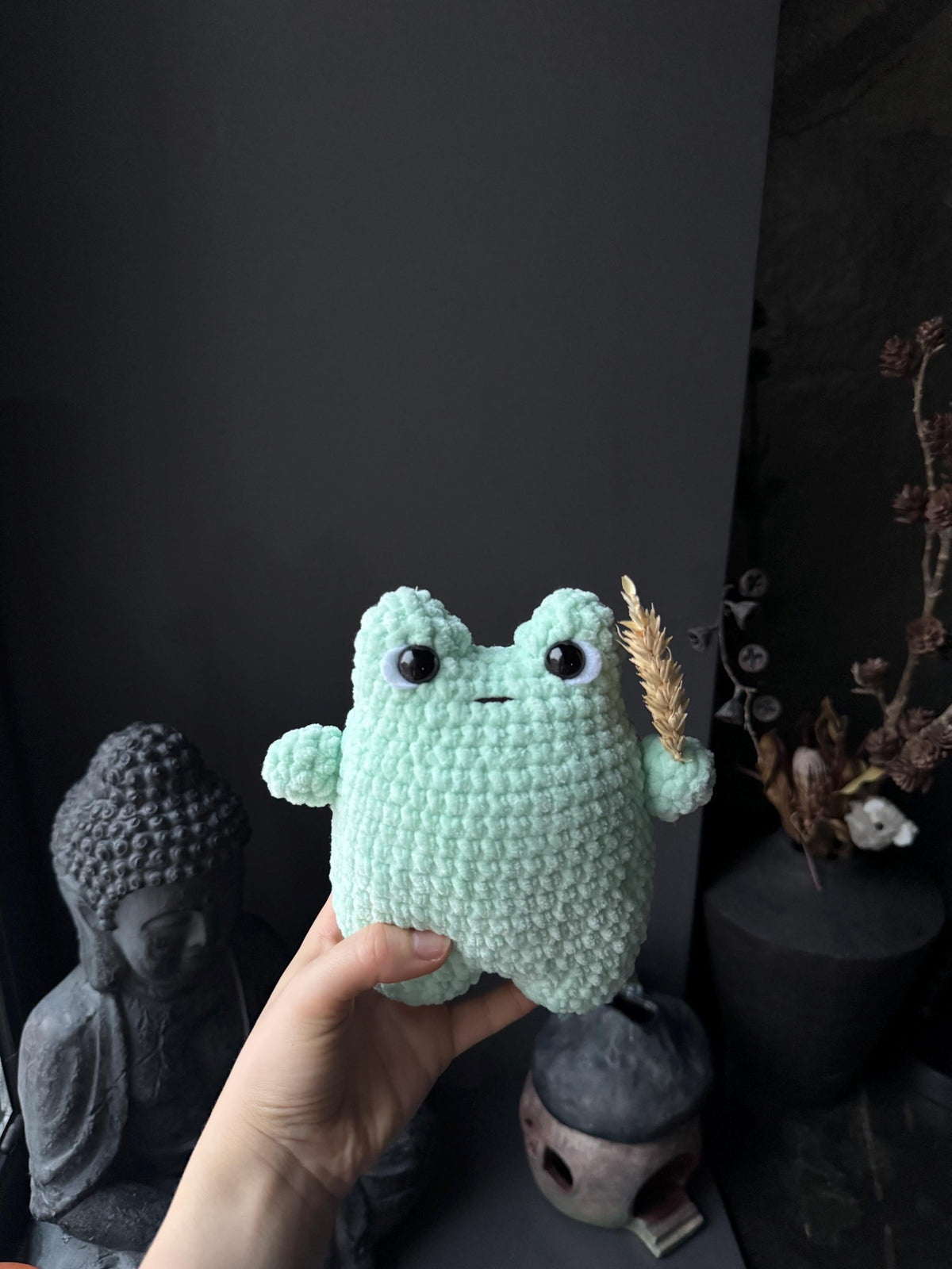 Crochet Frog Plush – Handmade Frog Toy, Soft Amigurumi Frog, Cute Frog Doll, Cozy Frog Decor