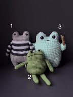 Crochet Frog Plush – Handmade Frog Toy, Soft Amigurumi Frog, Cute Frog Doll, Cozy Frog Decor