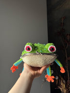 Tree Frog Crochet Bag – Handmade Shoulder & Crossbody Bag