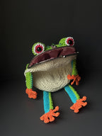 Tree Frog Crochet Bag – Handmade Shoulder & Crossbody Bag