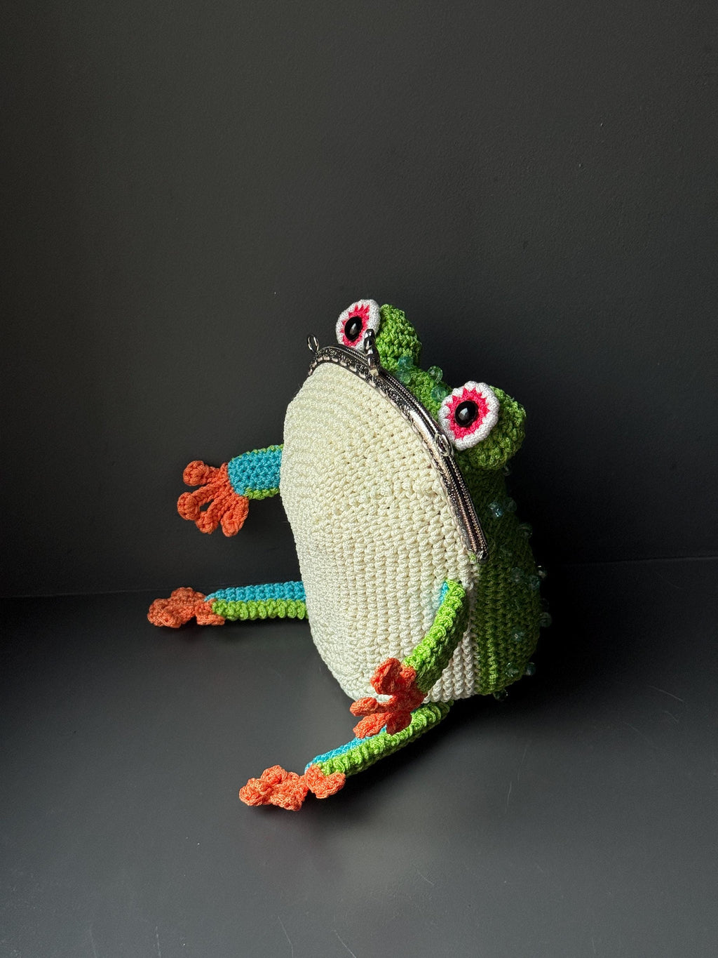 Tree Frog Crochet Bag – Handmade Shoulder & Crossbody Bag