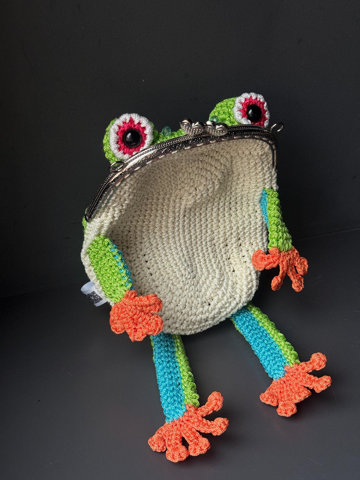 Tree Frog Crochet Bag – Handmade Shoulder & Crossbody Bag