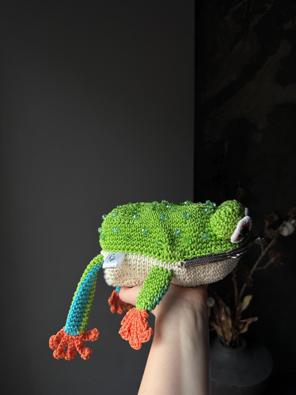 Tree Frog Crochet Bag – Handmade Shoulder & Crossbody Bag