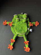Tree Frog Wallet — Crocheted Tree Frog Purse for Cards, Cash & Makeup Essentials