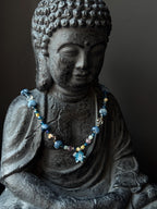 Ocean Inspired Beaded Frog Necklace – Ceramic & Glass Beads with Adjustable Chain