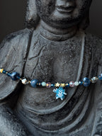 Ocean Inspired Beaded Frog Necklace – Ceramic & Glass Beads with Adjustable Chain
