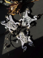 Beaded Frog Keychain. Handmade Frog Charm. Lucky Frog Gift