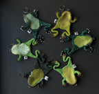 Beaded Frog Keychain. Handmade Frog Charm. Lucky Frog Gift