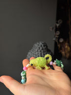 Forest Creature Jewelry Set – Handmade Beaded Necklace & Bracelet, Frog Turtle Chameleon Gift