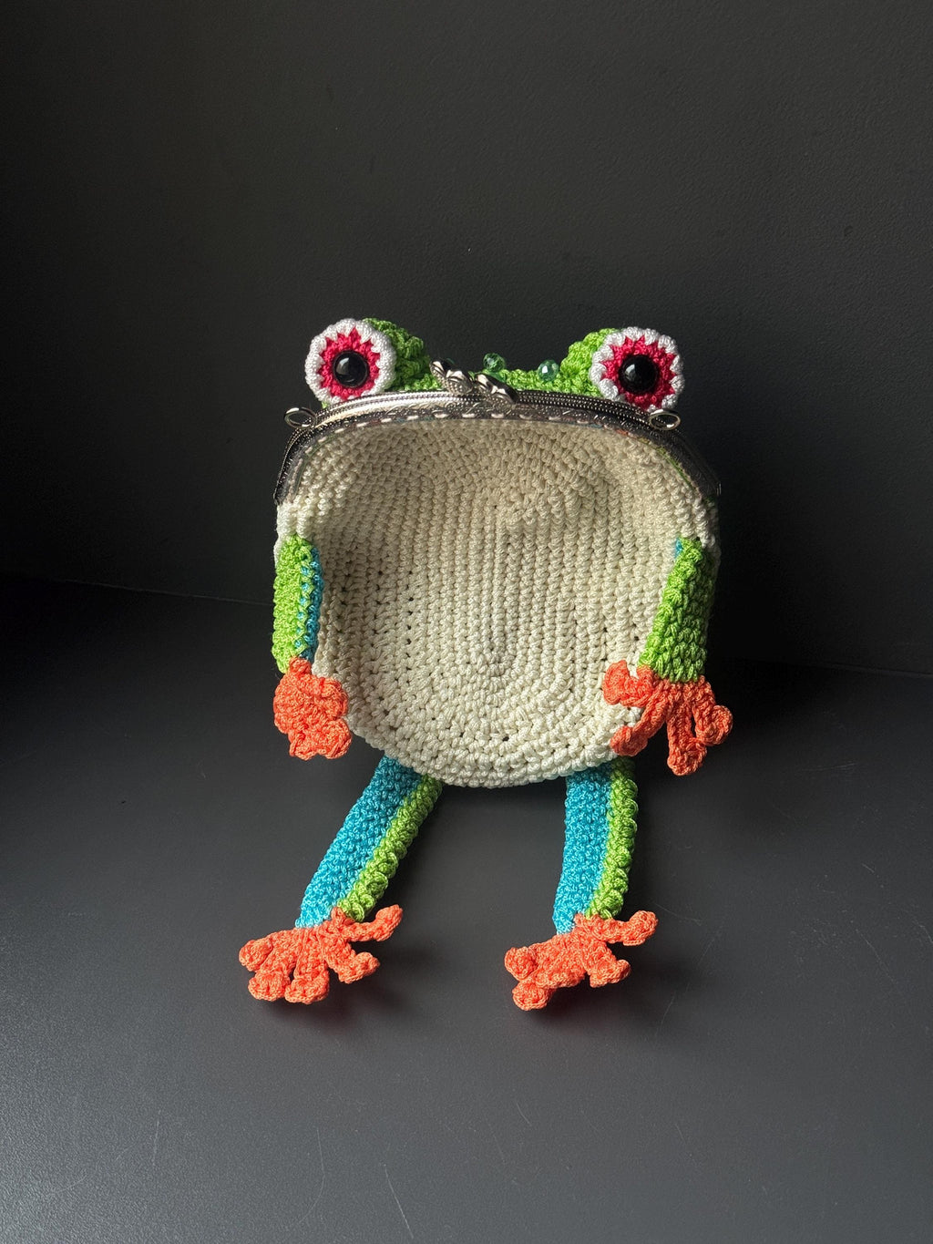 Tree Frog Crochet Bag – Handmade Shoulder & Crossbody Bag
