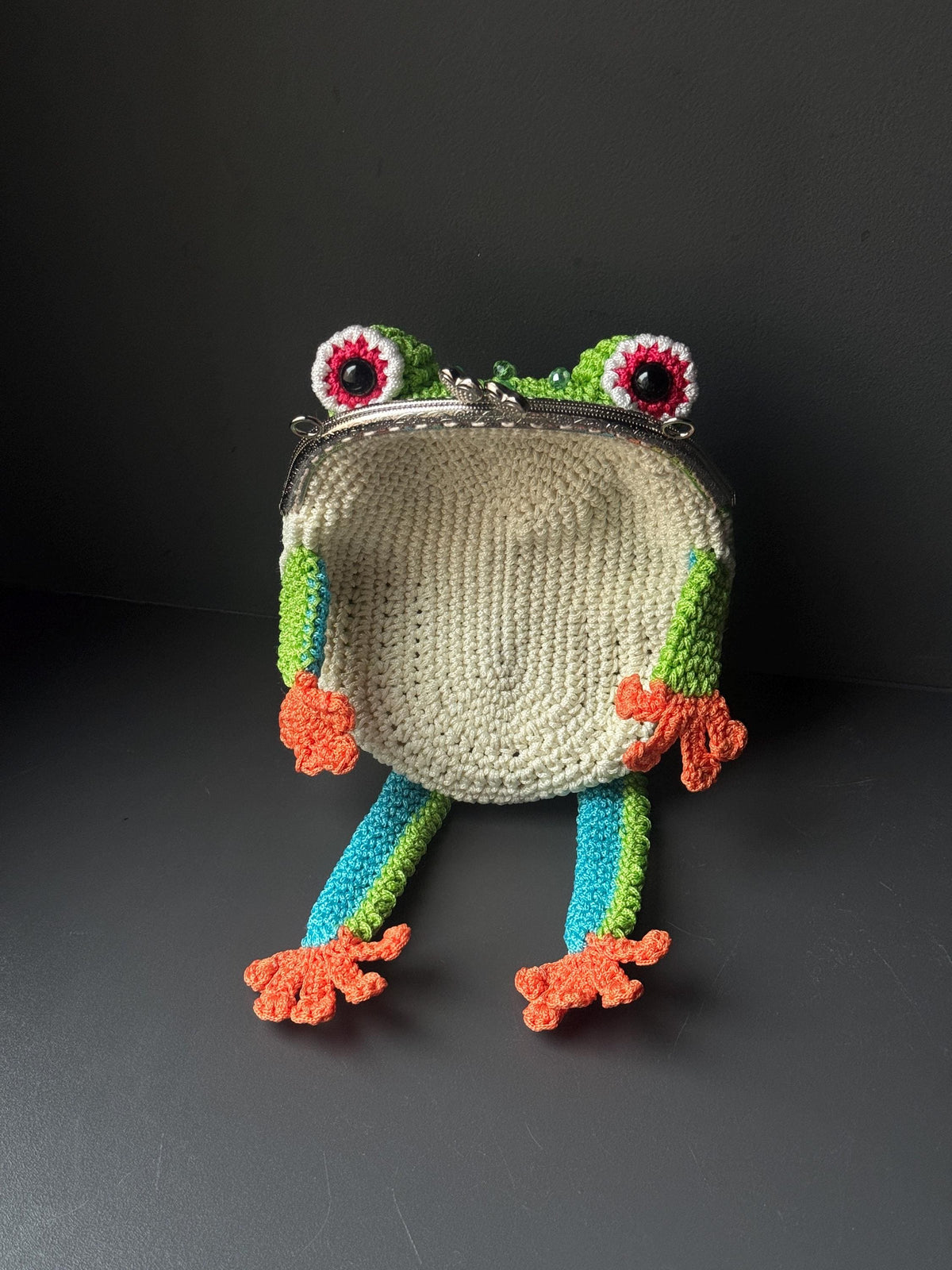 Tree Frog Crochet Bag – Handmade Shoulder & Crossbody Bag
