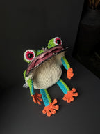 Tree Frog Crochet Bag – Handmade Shoulder & Crossbody Bag