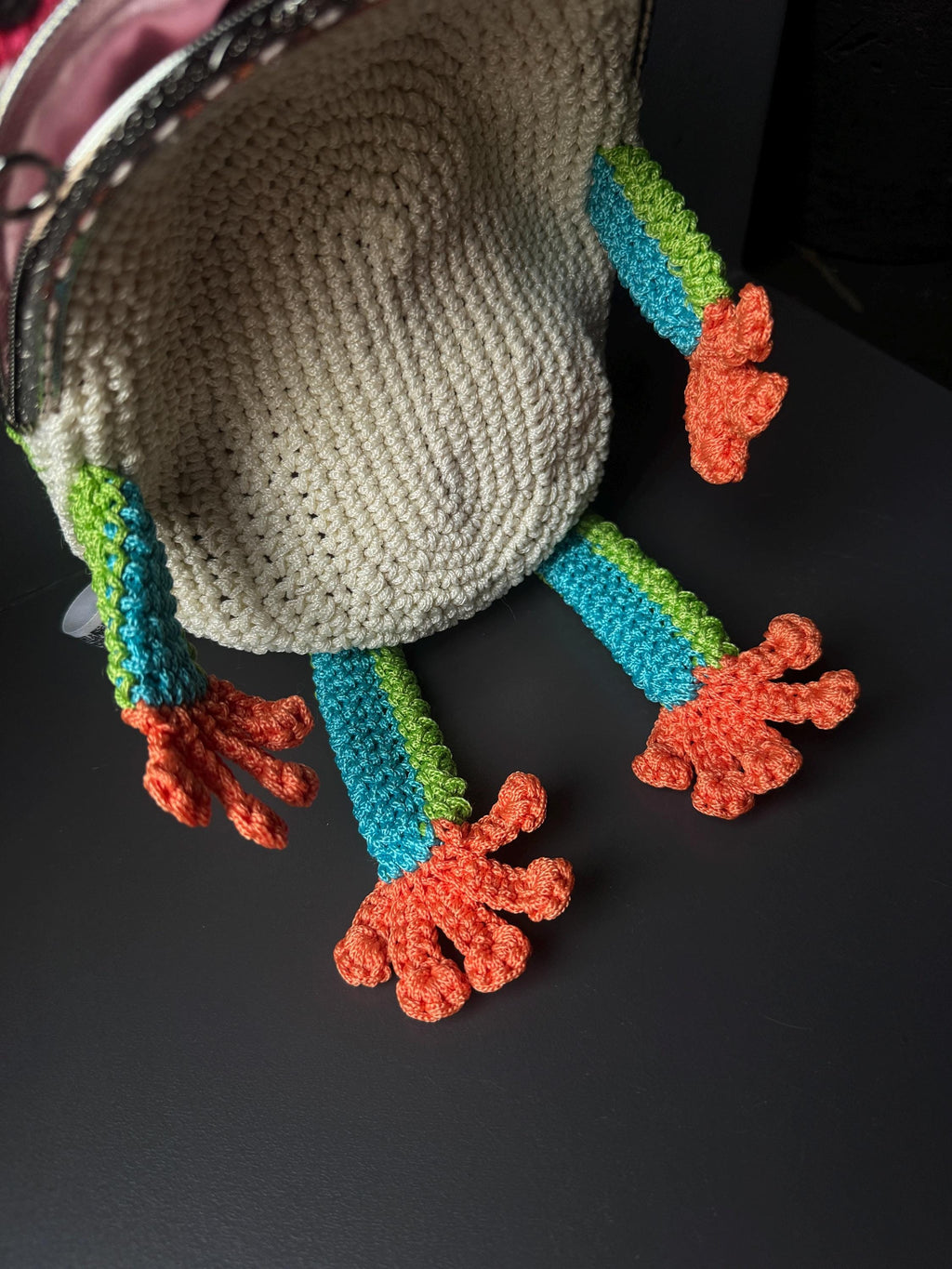 Tree Frog Crochet Bag – Handmade Shoulder & Crossbody Bag