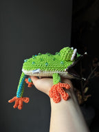 Tree Frog Wallet — Crocheted Tree Frog Purse for Cards, Cash & Makeup Essentials