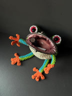 Tree Frog Wallet — Crocheted Tree Frog Purse for Cards, Cash & Makeup Essentials