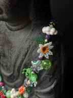 Forest Frog Jewelry Set – Handmade Beaded Necklace & Bracelet, Goblincore Fairycore Gift