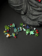 Forest Frog Jewelry Set – Handmade Beaded Necklace & Bracelet, Goblincore Fairycore Gift