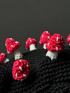 Forest Frog Bag — Goblincore Crochet Toad Purse with Mushrooms — Cottagecore Crossbody — Handmade Kaeru Frog Bag