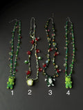Beaded Necklace with Frog Charm – Forest Aesthetic Jewelry, Nature Inspired Necklace