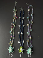 Beaded Necklace with Frog Charm – Forest Aesthetic Jewelry, Nature Inspired Necklace