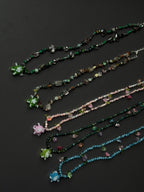 Beaded Necklace with Frog Charm – Forest Aesthetic Jewelry, Nature Inspired Necklace