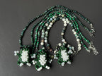 Beaded Necklace with Frog Charm – Forest Aesthetic Jewelry, Nature Inspired Necklace