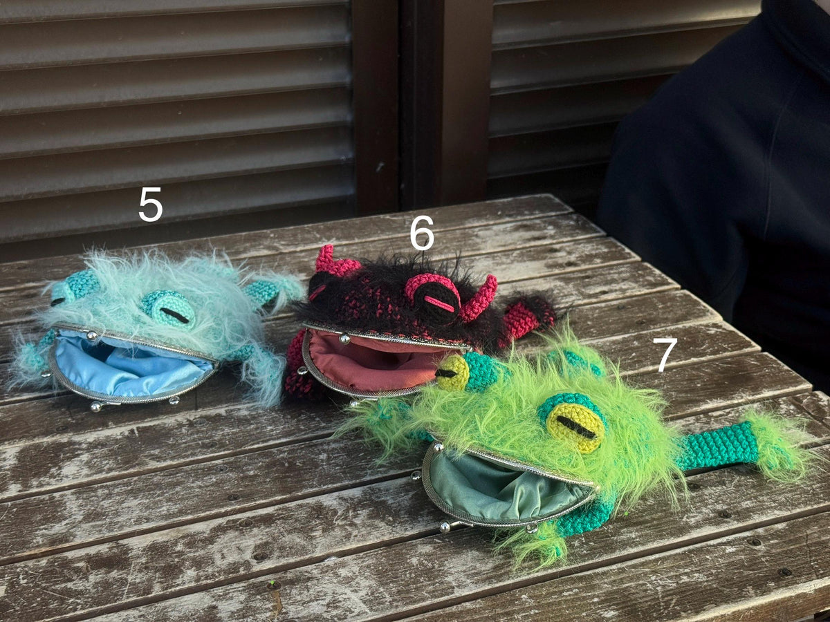 Frog Wallet — Crocheted Frog Purse for Cards, Cash & Makeup Essentials