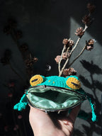 Frog Wallet — Crocheted Frog Purse for Cards, Cash & Makeup Essentials