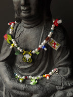 Frog Jewelry Set – Beaded Frog Necklace & Bracelet, Goblincore Fairycore