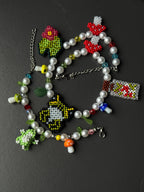 Frog Jewelry Set – Beaded Frog Necklace & Bracelet, Goblincore Fairycore