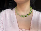 Beaded Frog Jewelry Set – Green Frog Necklace, Bracelet & Earrings