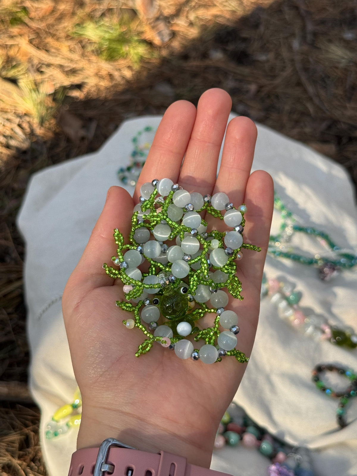 Forest Frog Stone Necklaces – Handmade Natural Stone Jewelry with Frog Pendants