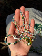 Forest Frog Stone Necklaces – Handmade Natural Stone Jewelry with Frog Pendants