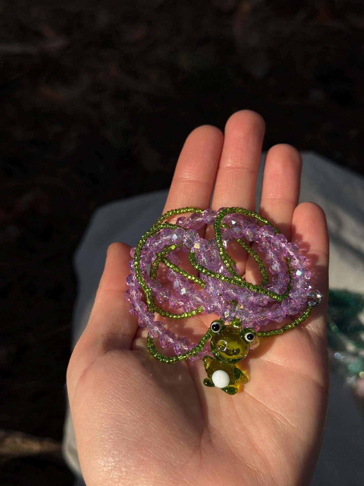 Forest Frog Stone Necklaces – Handmade Natural Stone Jewelry with Frog Pendants