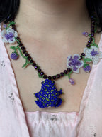 Floral Frog Necklace – Handmade Beaded Frog Necklace